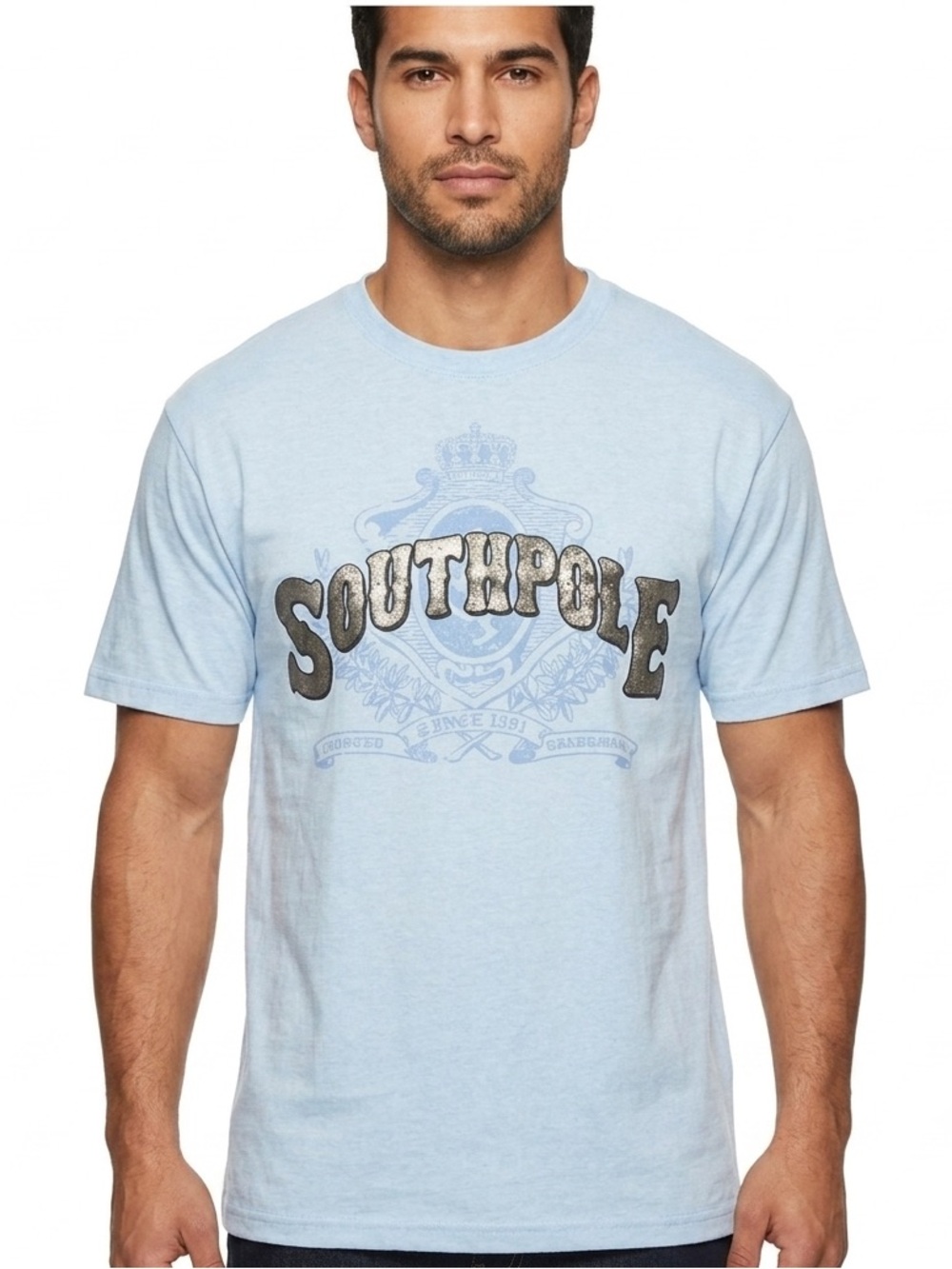 Southpole Light Blue Graphic Sweatshirt Vintage